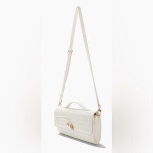 FEW MODA East West Clutch with Crossbody Strap (Cream)